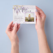 BUDGET Lila Wisteria FOTO Hochzeit Einladung Flyer (Gruppe)
