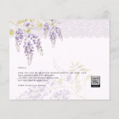 BUDGET Lila Wisteria FOTO Hochzeit Einladung Flyer (Hinten)