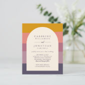 Budget Lilac Color Block Stilvolle Hochzeiteinladu (Stehend Vorderseite)