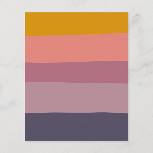 Budget Lilac Color Block Stilvolle Hochzeiteinladu (Rückseite)