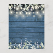 Budget Lilac Rustic String Lights Wedite Einladung (Rückseite)