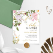 Budget Lilac Wildblumen Kinderdusche Einladung