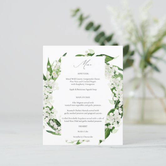 Budget Lily of the Valley Floral Menu (Stehend Vorderseite)