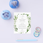 Budget Lily of the Valley Floral Menu Flyer (Einzeln)