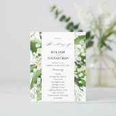 Budget Lily of the Valley Floral Wedding Program (Stehend Vorderseite)