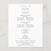 Budget Lily of the Valley Floral Wedding Program (Rückseite)