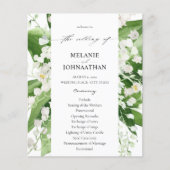 Budget Lily of the Valley Floral Wedding Program (Vorderseite)