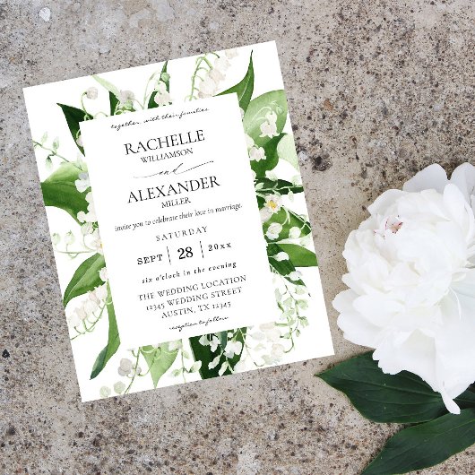 Budget Lily of the Valley White Floral Wedding 2 Flyer
