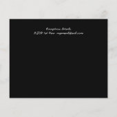 Budget Lineart Cabin Woods Wedite Einladung (Rückseite)