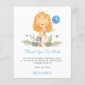 Budget Lion Kleinkind Blue Vielen Dank Papierblatt (Vorderseite)