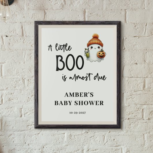 Budget Little Boo Halloween Baby Dusche Willkommen Poster