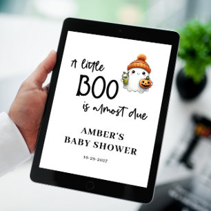 Budget Little Boo Halloween Baby Dusche Willkommen Poster