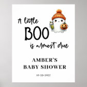 Budget Little Boo Halloween Baby Dusche Willkommen Poster (Vorne)