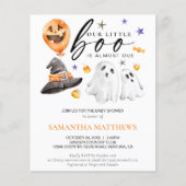 Budget Little Boo Halloween Baby Shower Einladung (Vorderseite)