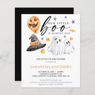 Budget Little Boo Halloween Baby Shower Einladung