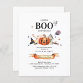 Budget Little Boo Halloween Kinderdusche Einladung (Vorne/Hinten)