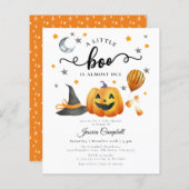 Budget Little Boo Halloween Pumpkin Baby Dusche (Vorne/Hinten)