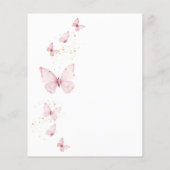 Budget Little Butterfly Baby Dusche Einladung Flyer (Hinten)
