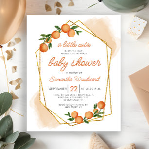 Budget Little Cutie Citrus Baby Shower Einladung