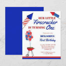 Budget Little Firecracker 1. Geburtstag 4. Juli