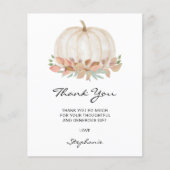 Budget Little Pumpkin Baby Dusche Danke Karte (Vorderseite)