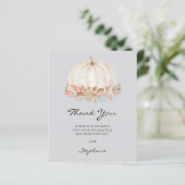 Budget Little Pumpkin Baby Dusche Danke Karte (Stehend Vorderseite)