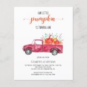 Budget Little Pumpkin Baby Dusche Red Truck Fall (Vorderseite)