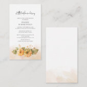 Budget Little Pumpkin Botanical Fall Baby Dusche Mitteilungskarte (Vorne/Hinten)