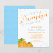 Budget Little Pumpkin Fall Blue Boy Baby Dusche (Vorne/Hinten)
