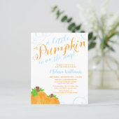 Budget Little Pumpkin Fall Blue Boy Baby Dusche (Stehend Vorderseite)
