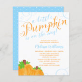 Budget Little Pumpkin Fall Blue Boy Baby Dusche (Vorne/Hinten)