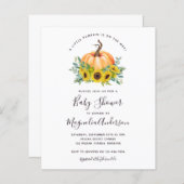 Budget Little Pumpkin Fall Kinderdusche Einladung (Vorne/Hinten)