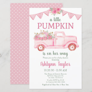 Budget Little Pumpkin Girl Kinderdusche Einladung