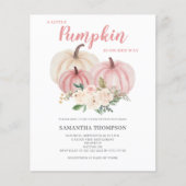 Budget Little Pumpkin Pink Kinderdusche Einladung Flyer (Vorne)