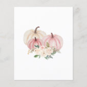 Budget Little Pumpkin Pink Kinderdusche Einladung Flyer (Hinten)