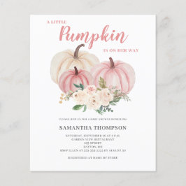 Budget Little Pumpkin Pink Kinderdusche Einladung Flyer