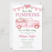 Budget Little Pumpkin Triplet Girl Baby Dusche (Vorderseite)