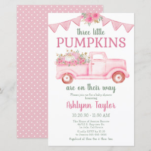 Budget Little Pumpkin Triplet Girl Baby Dusche