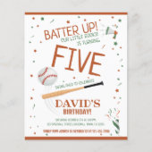 Budget Little Rookie Baseball Brown Geburtstag (Vorderseite)