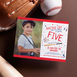 Budget Little Rookie Baseball Rotes Foto Geburtsta