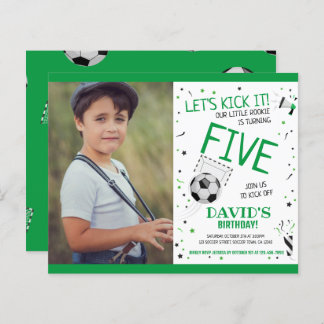 Budget Little Rookie Soccer Green Foto Geburtstag