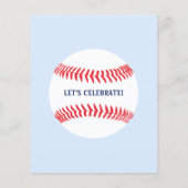 Budget Little Slugger Baseball Geburtstagseinladun (Rückseite)