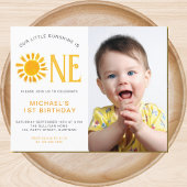 Budget Little Sunshine 1. Geburtstag Foto Einladun