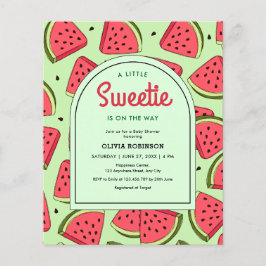 Budget Little Sweetie Watermelon Baby Shower Einla Flyer