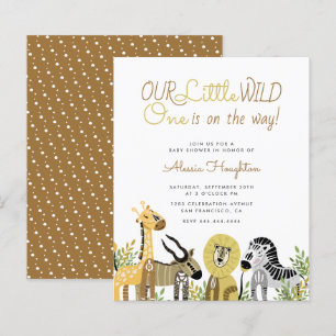 Budget Little Wild One Safari Animals Baby Dusche