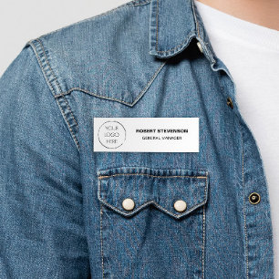Budget-Logo-Geschäfts-Store-Identifikationsabzeich Namensschild