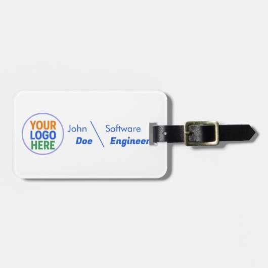 Budget-Logoschilder Mitarbeiternamensschild Gepäckanhänger (Vorderseite horizontal)