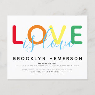 BUDGET Love is Love Regenbogen Moderne Hochzeit
