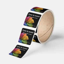 🌈 Budget Love is Sweet Quadratischer Aufkleber