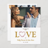 Budget Love Quote Trendy Collage Wedding 4 Photos (Vorne/Hinten)